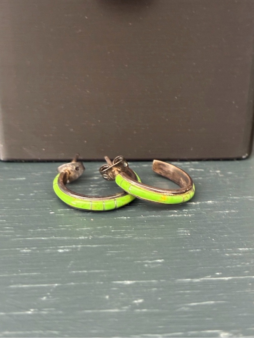 Lime Turquoise Vintage Earrings